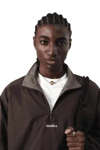AGASALHO QUARTERZIP BARRA LOGO MARROM - Imagem 3