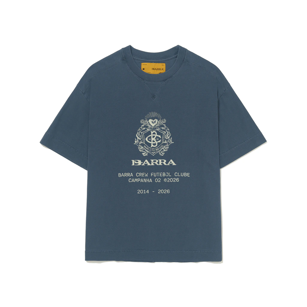 CAMISETA BARRA BRASAO AZUL ESTONADA